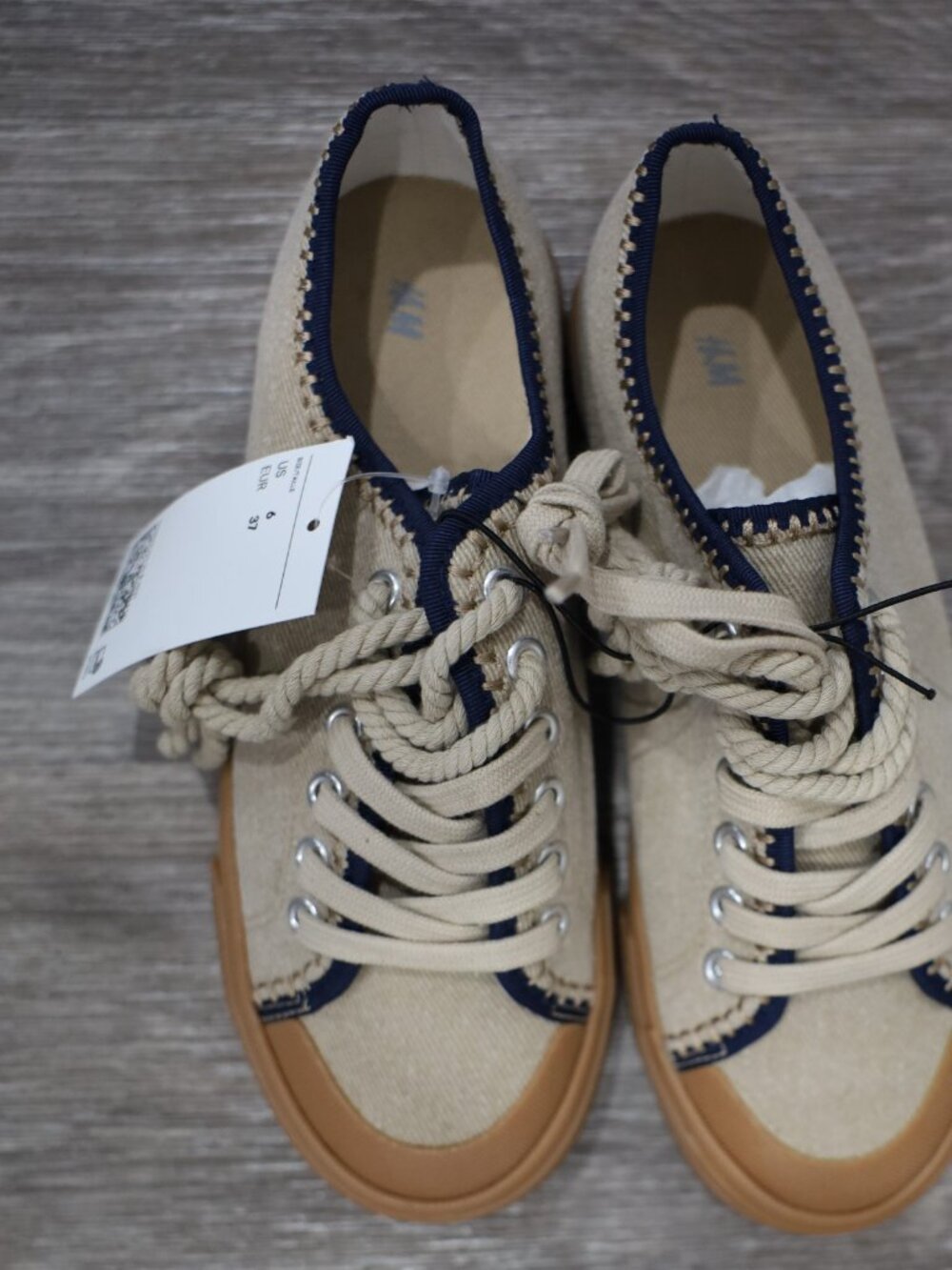 Women's Tan Canvas Sneakers